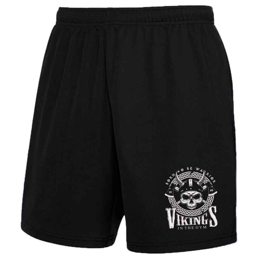 men's black viking shorts