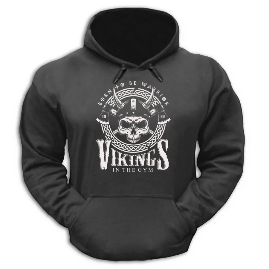 Men's charcoal viking hoodie