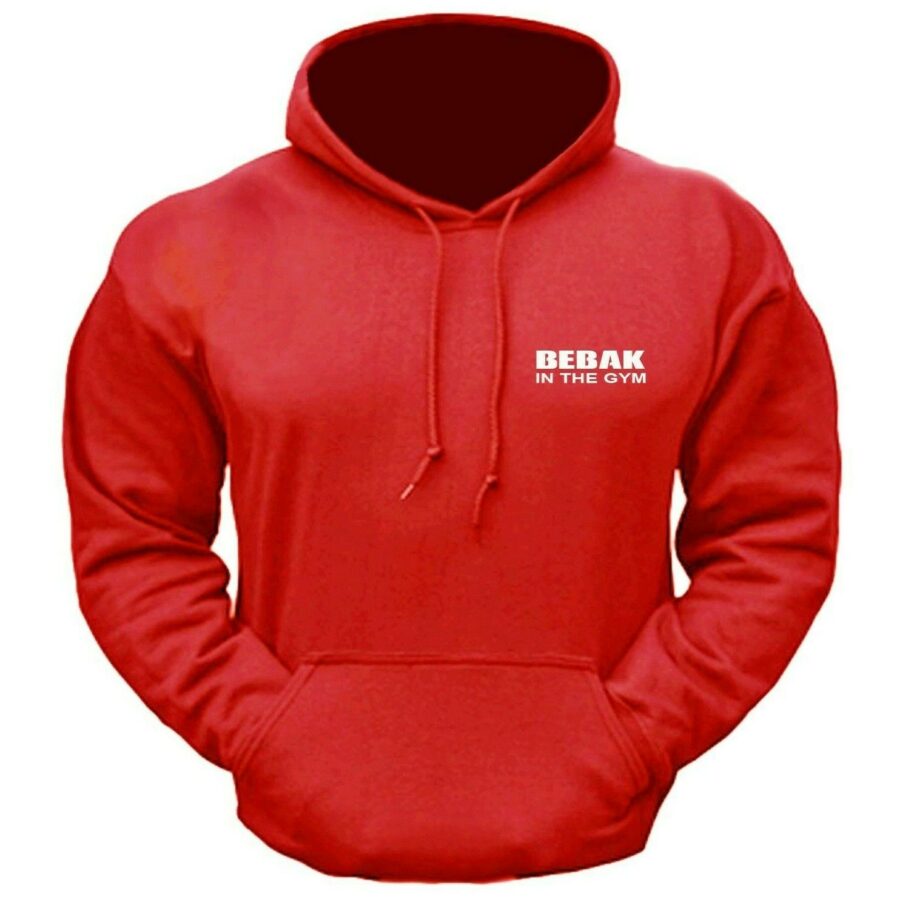 Men's Red Bebak In The Gym Hoodie